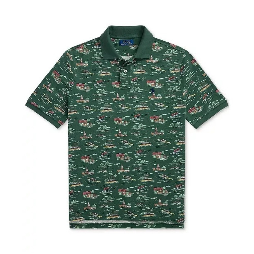 Polo Ralph Lauren Shirt Mens M Preppy Rowing Ivy Leagues Regatta Graphic Mesh